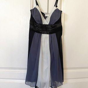 La Belle Black/Gray/White Mini Dress